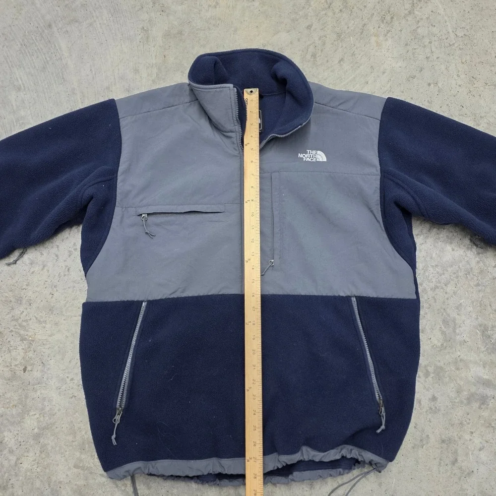 The North Face Mens Fleece‎ Jacket Grey Navy Blue Full Zip Outdoor XL
